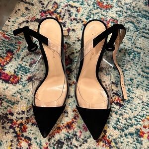 Gianvito Rossi Stiletto High Heel with Black Suede and PVC